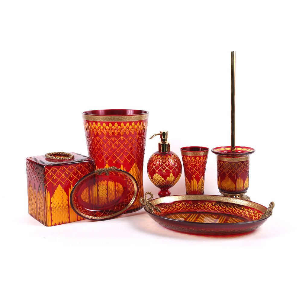 Bathroom Set Crystal Brass 7Pc Y105063 Jsb06-C59-1