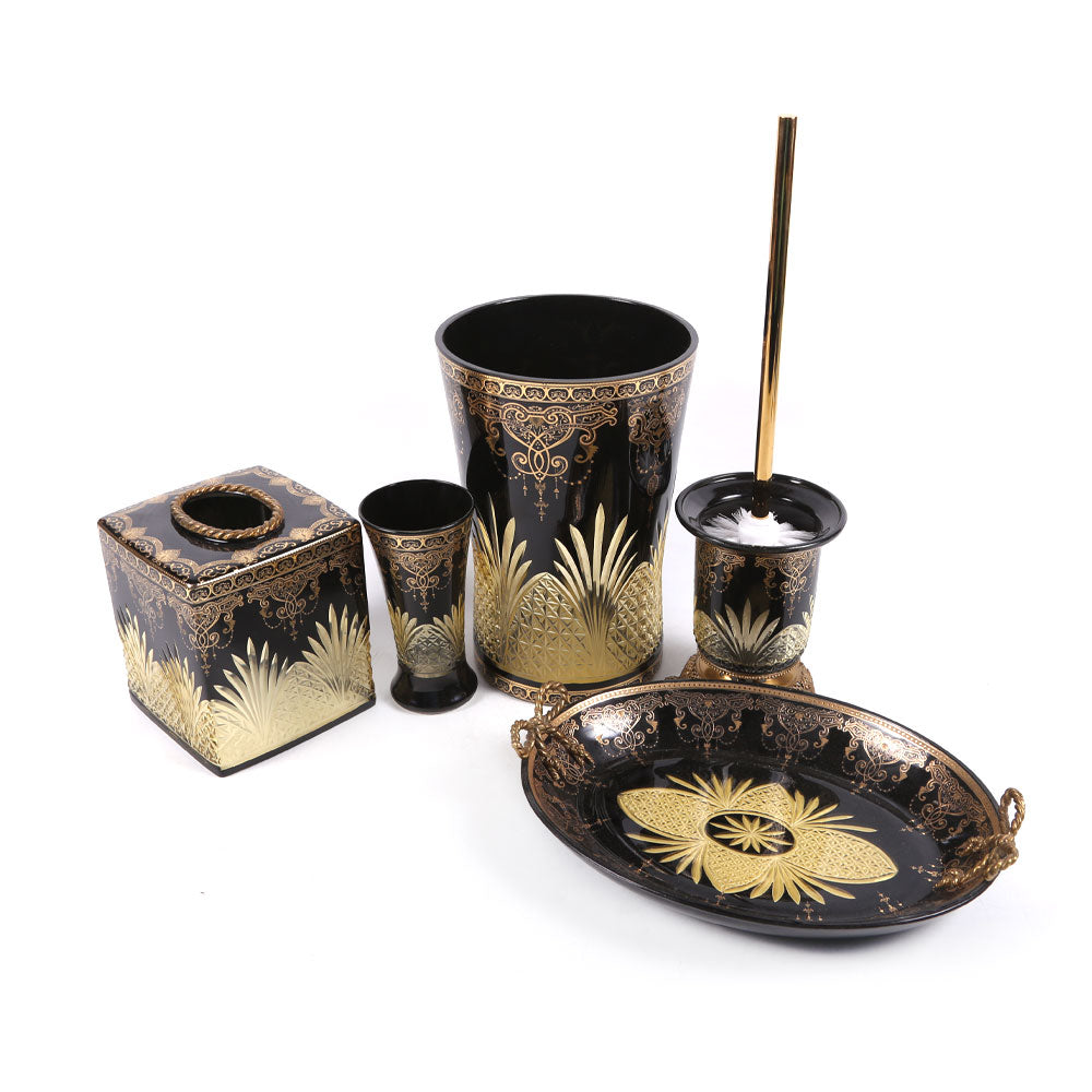 Bathroom Set Crystal Brass 7Pc Y105063 J424-Ch058