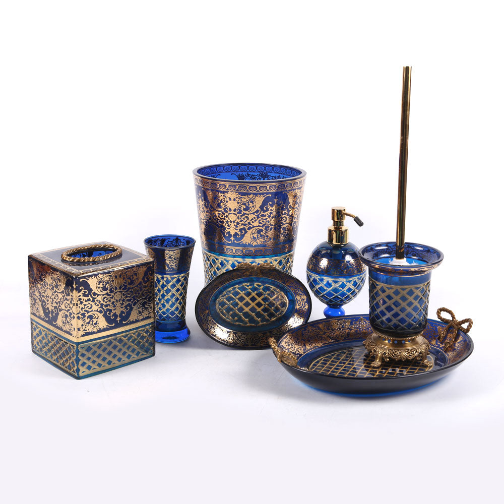 Bathroom Set Crystal Brass 7Pc Y105063 J322-Sh002/826