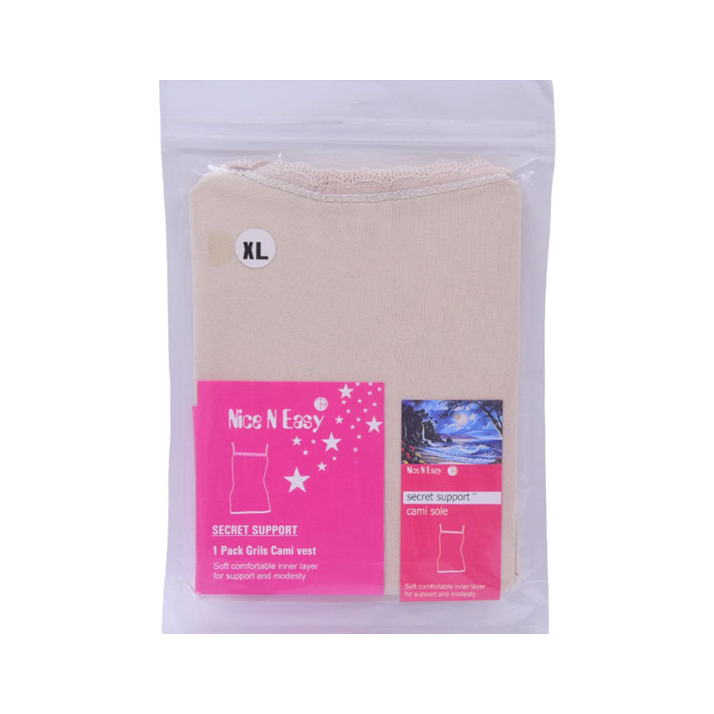 LADY NICE N EASY CAMISOLE VEST 1 PACK MIX