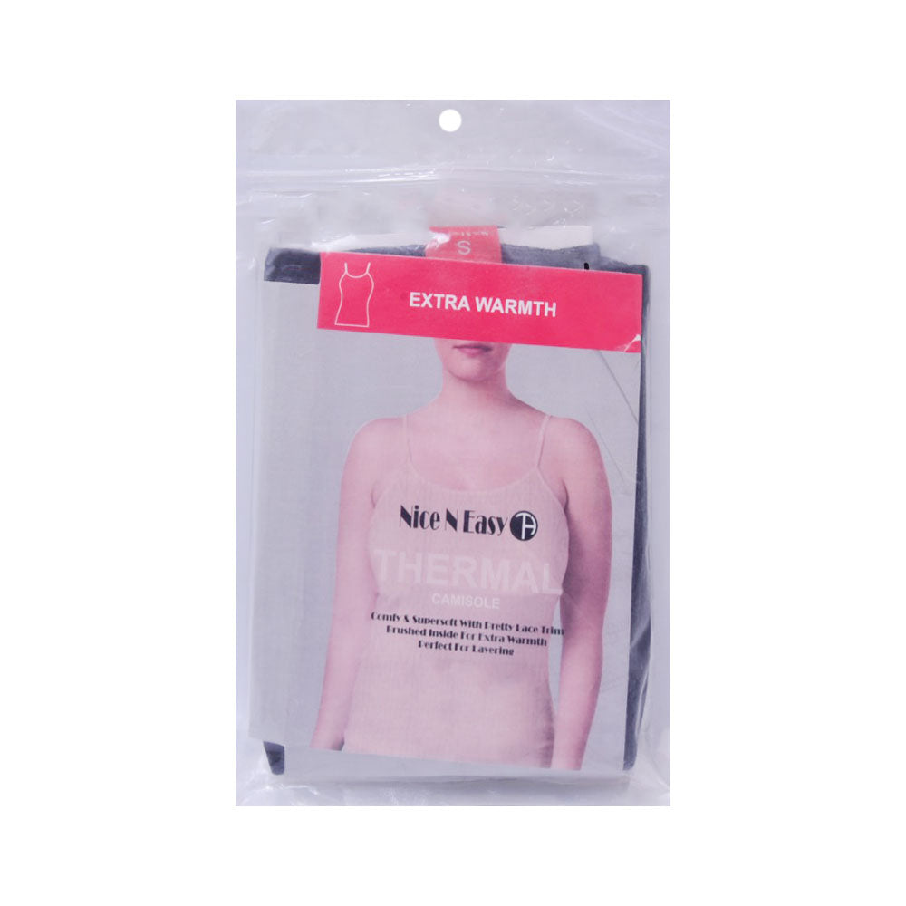 LADIES THERMAL CAMISOLE MW-19 BLACK SMALL