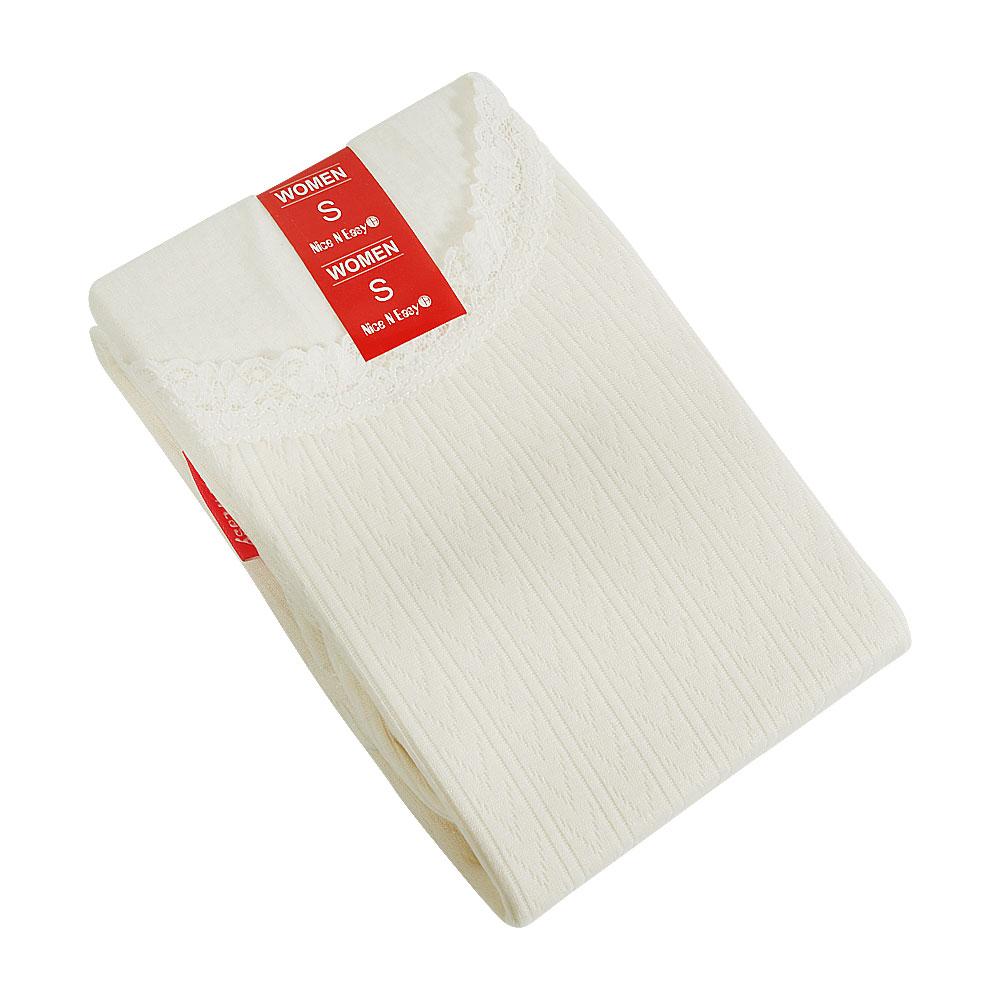 NICE AND EASY LADIES THERMAL TOP OFF WHITE SMALL