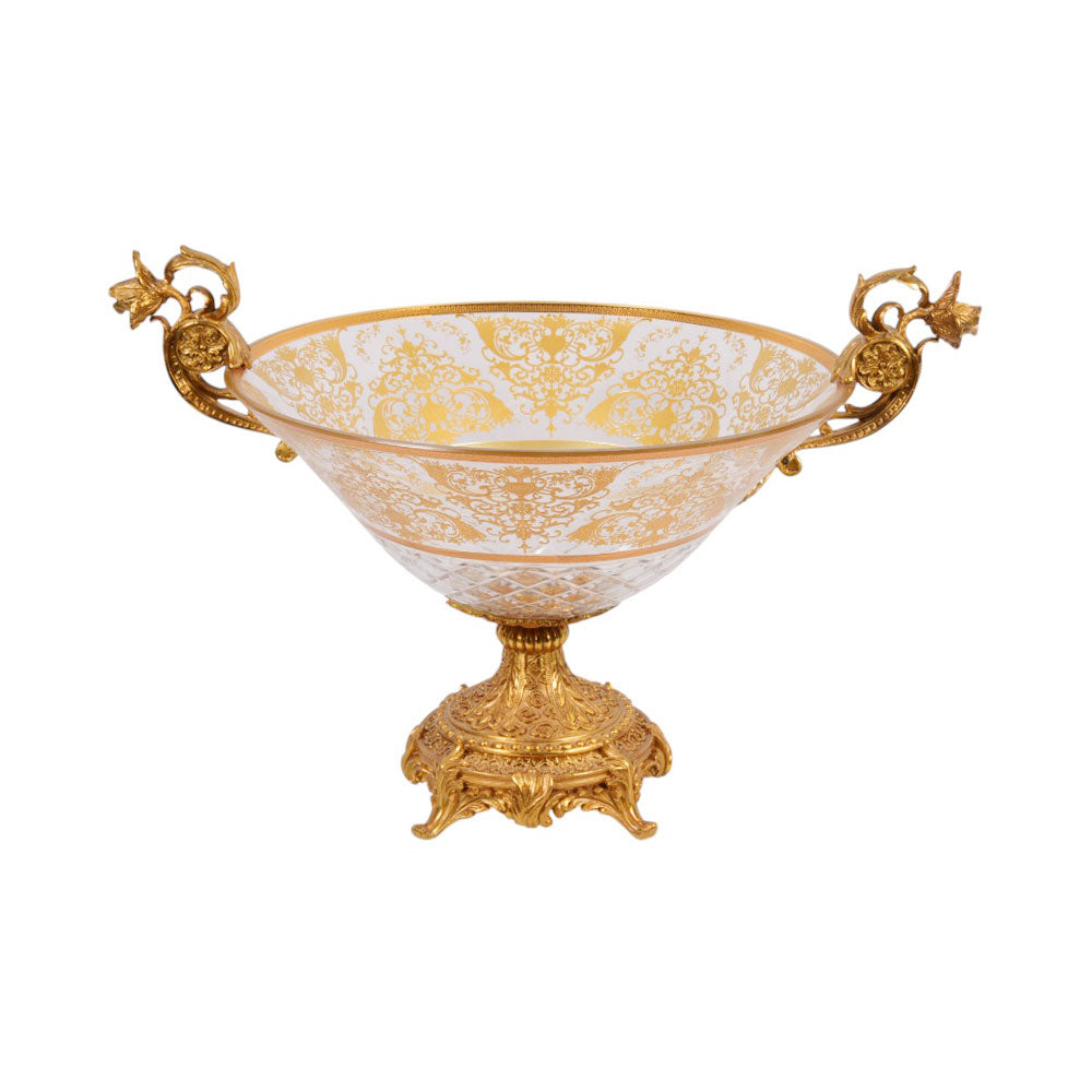 BOWL CRYSTAL BRASS E7-B23007-2 J322-20