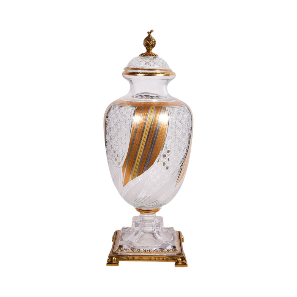 BOWL CANDY CRYSTAL BRASSE7-J2088-4 J335-HW03