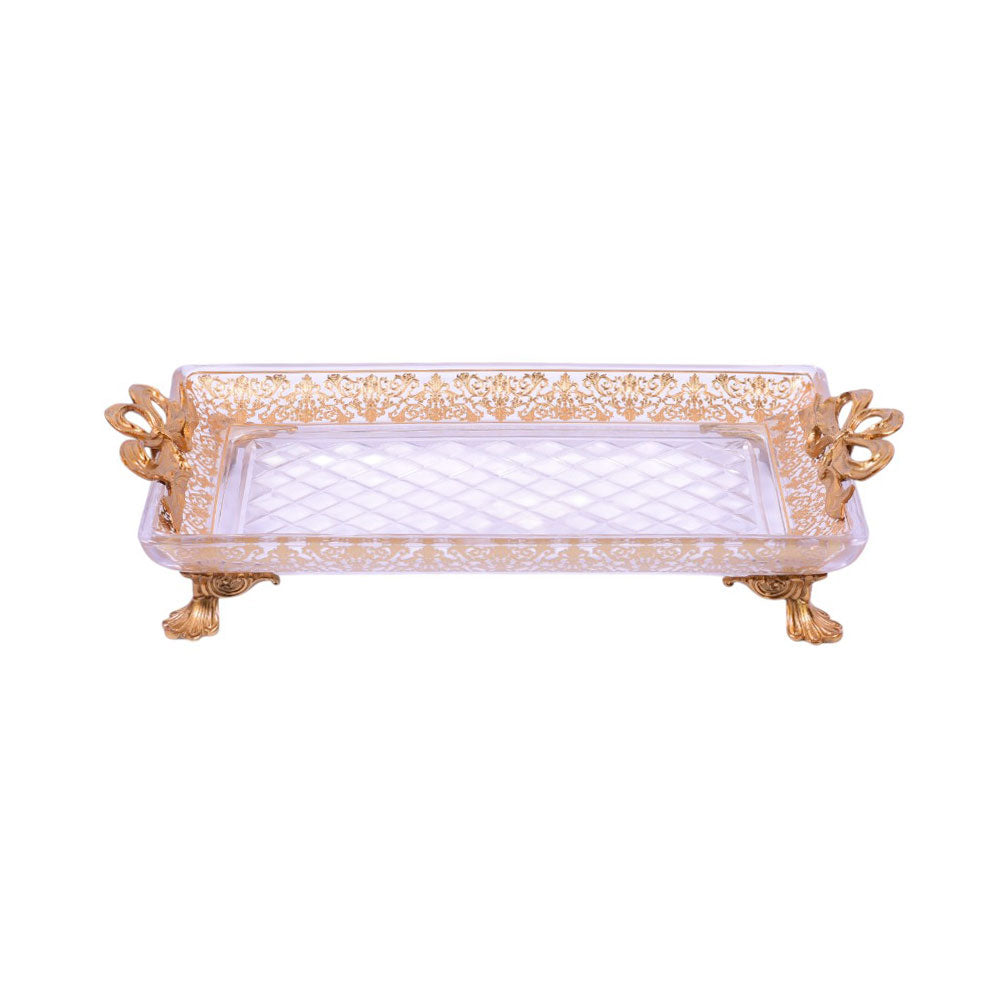 DISH CRYSTAL BRASS E7-P5010-2 J322-20