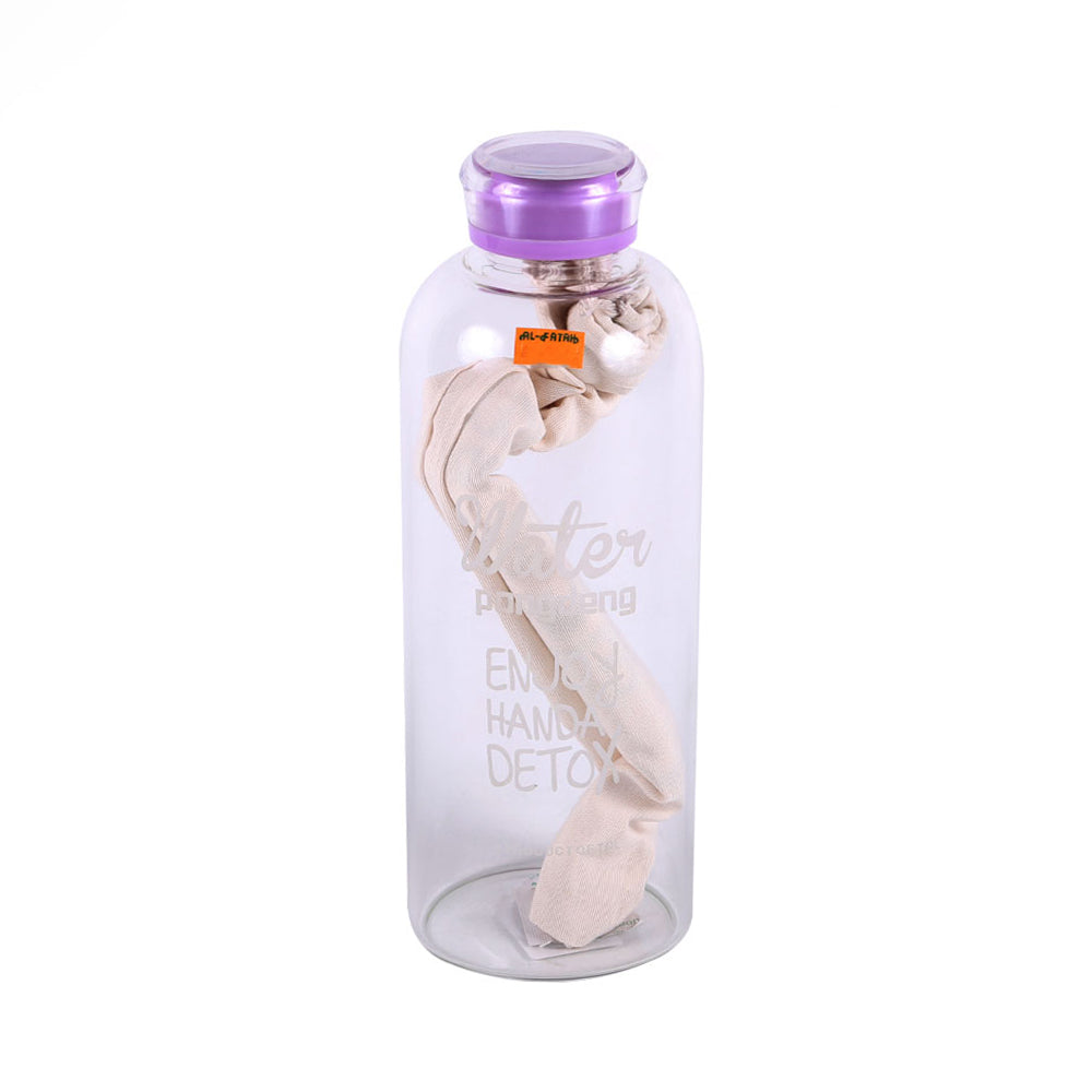 WATER BOTTLE GLASS 1000ML BOLICHA MK1657/34001