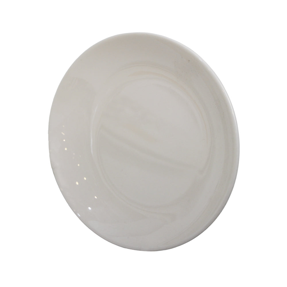PLATE DEEP LARGE MOON PEARL WHITE