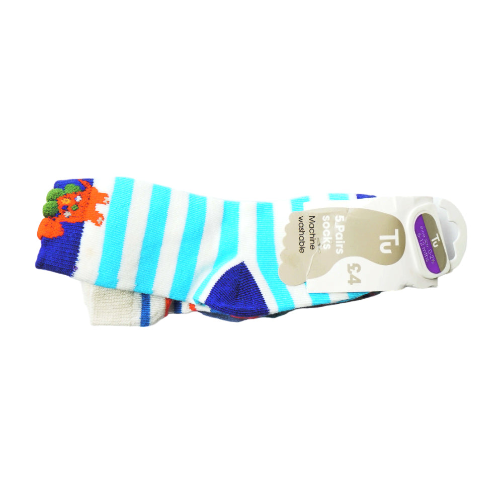 BOYS SOCKS PACK OF 5 MW-20 6-12M