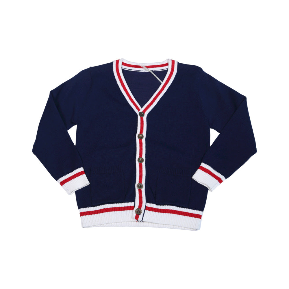 BOYS L/S CARDIGAN SWEATER TN247 MW-20 6-7 YEAR