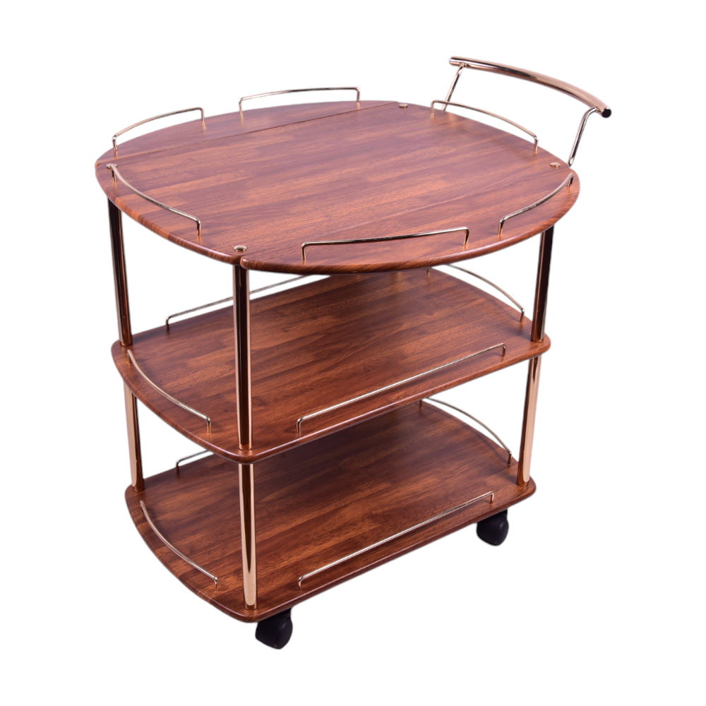 TEA TROLLY FOLDING 3 SHELF MASA GOLDEN