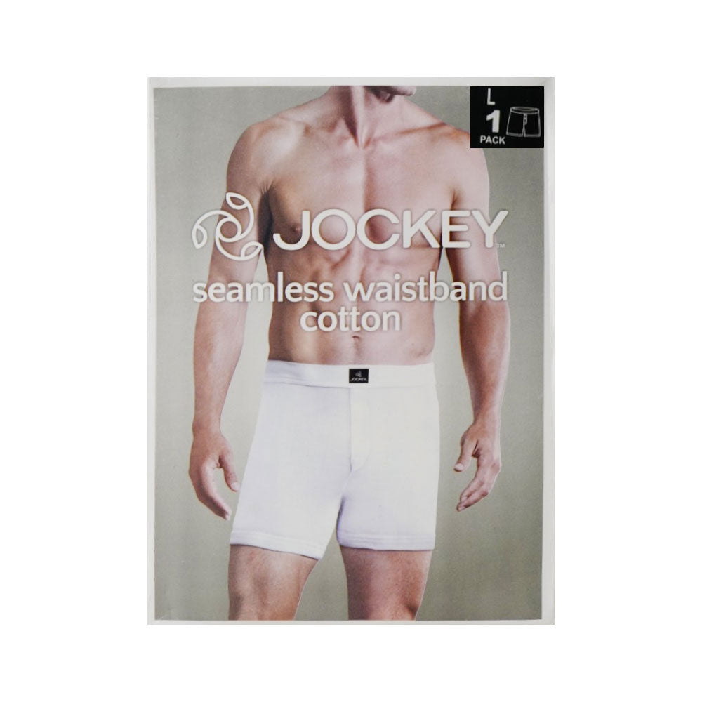 JOCKEY SEAMLESS WAISTBAND COTTON BOXER BLACK LARGE 1105