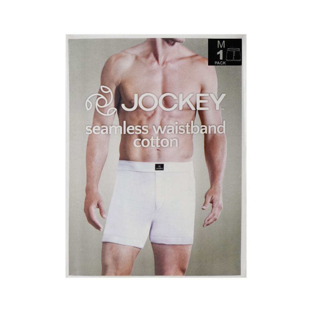 JOCKEY SEAMLESS WAISTBAND COTTON BOXER BLACK MEDIUM 1105