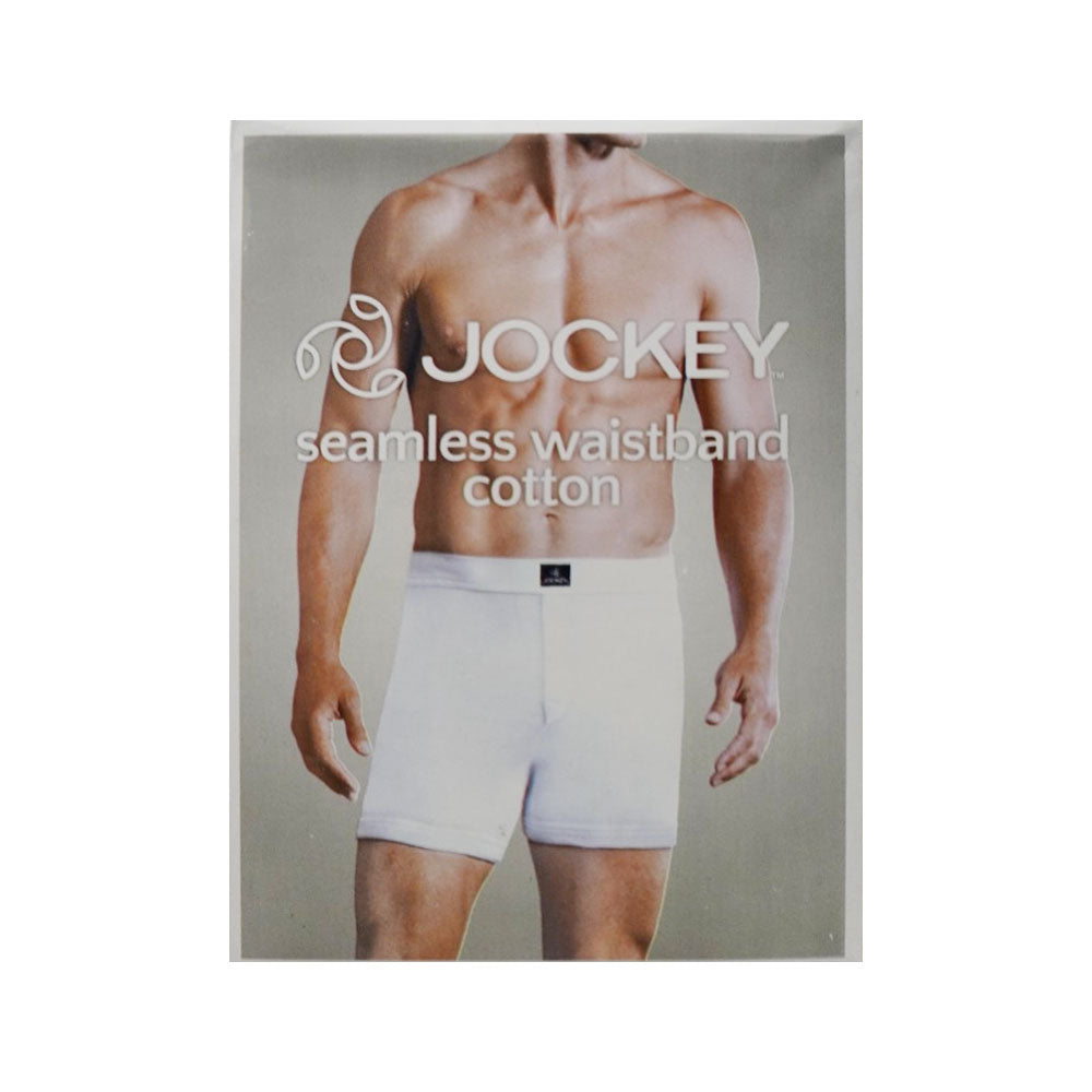 JOCKEY SEAMLESS WAISTBAND COTTON BOXER WHITE XXL 1105