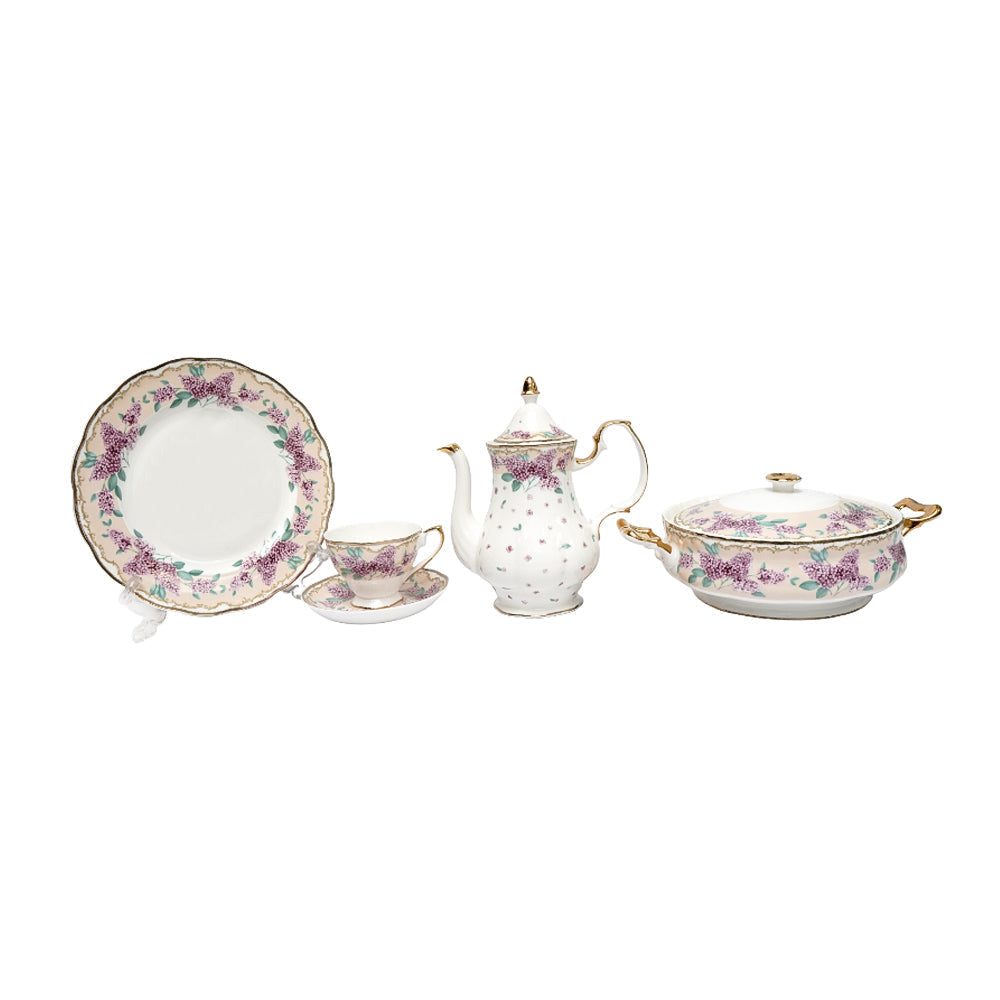 DINNER SET BONE CHINA 61PC KH05