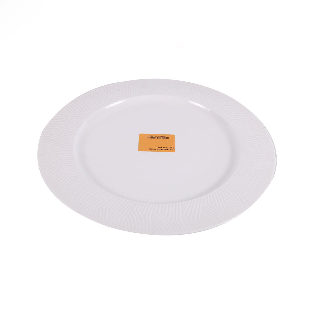 DISH PORCELAIN WHITE IR 9INCH G003A