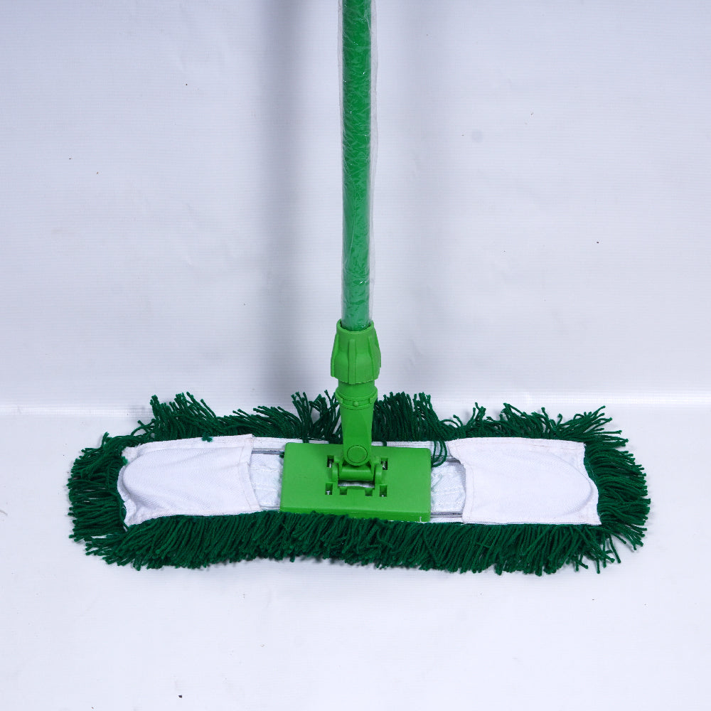 H&C DUST MOP ACRYLIC + FRAME 40 CM + IRON HANDLE (GREEN)