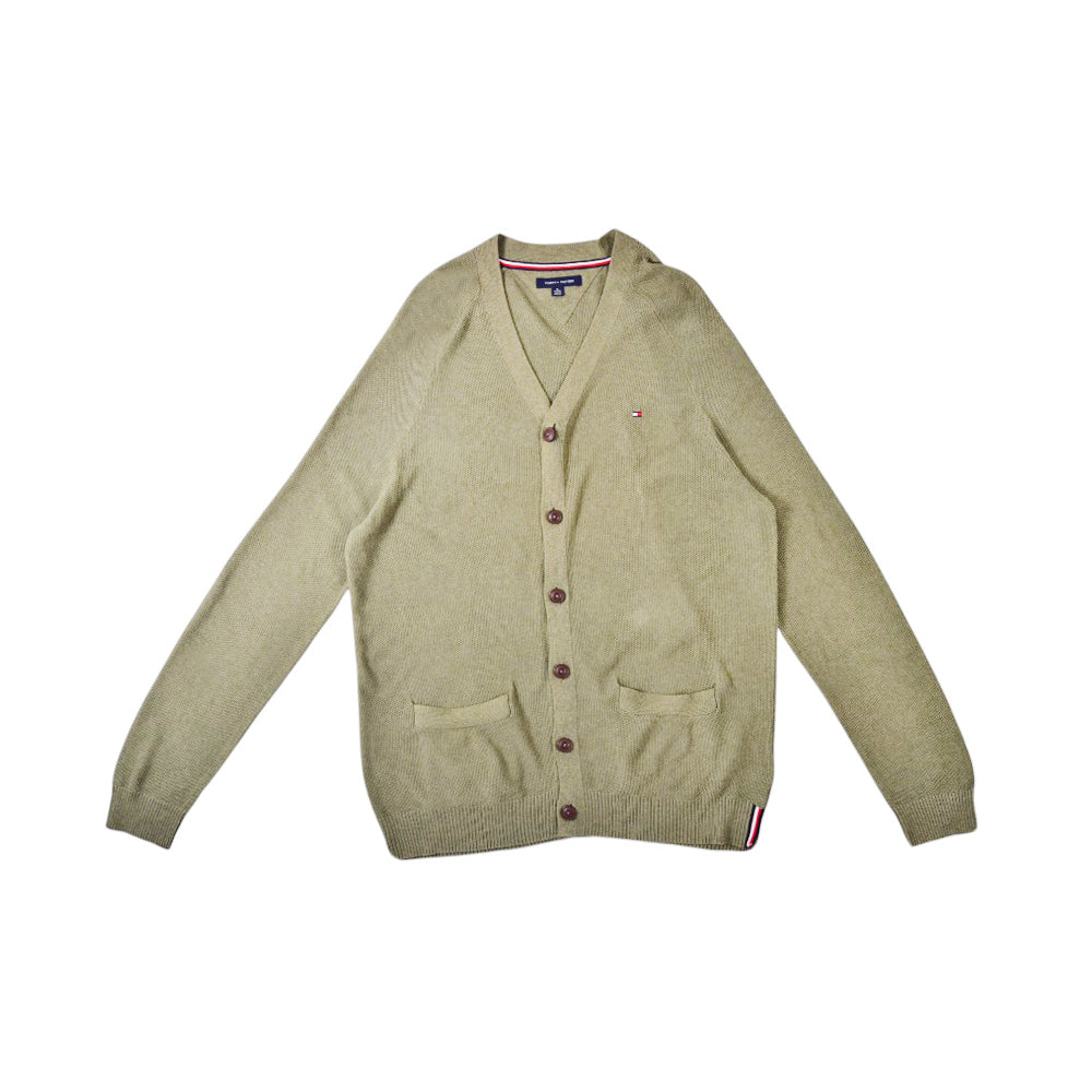 TH MEN L/S CARDIGAN 78E6781305 GREEN XL (IR)