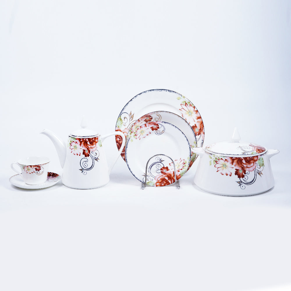 DINNER SET BONE CHINA 85PC JZT111