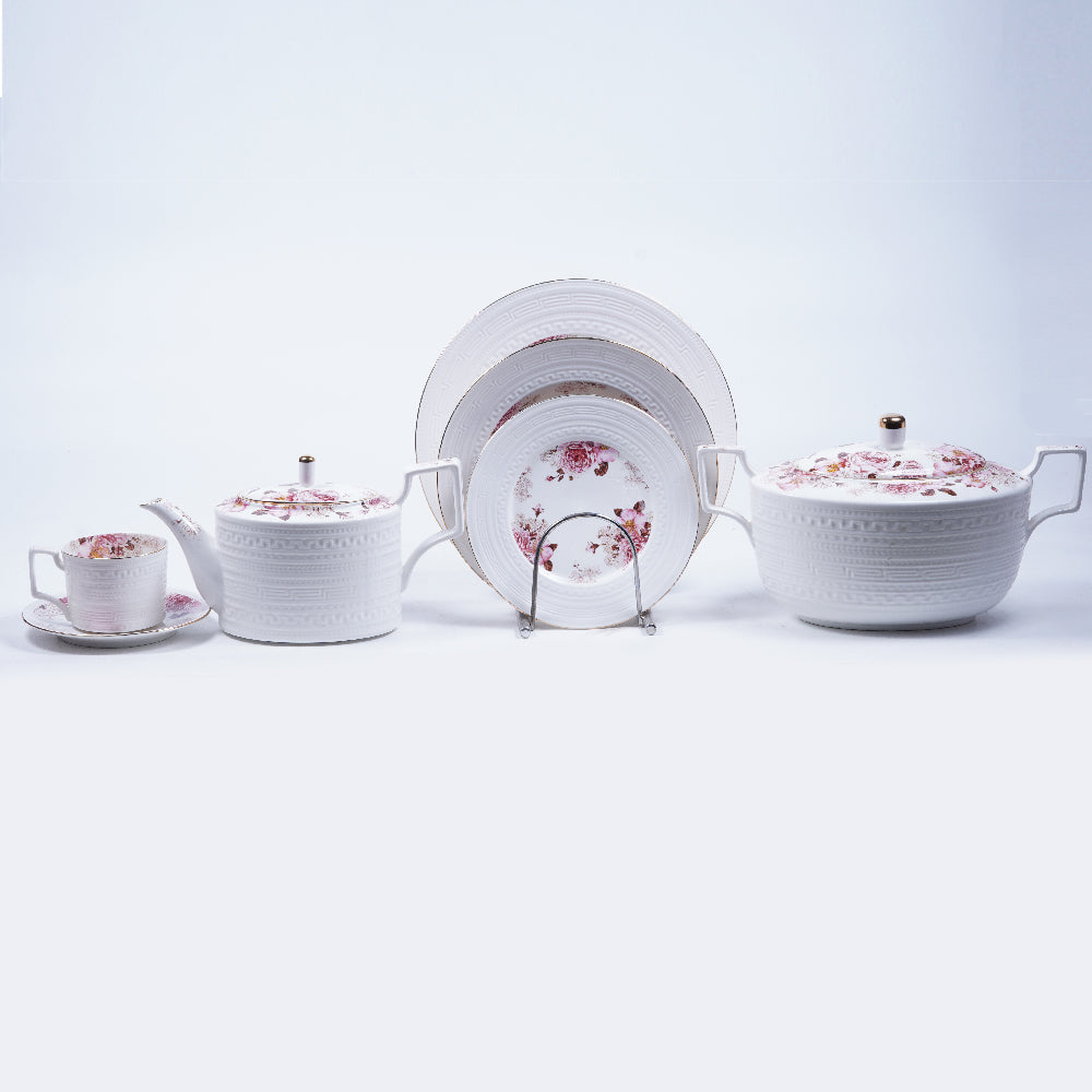DINNER SET BONE CHINA 61PC K5809A
