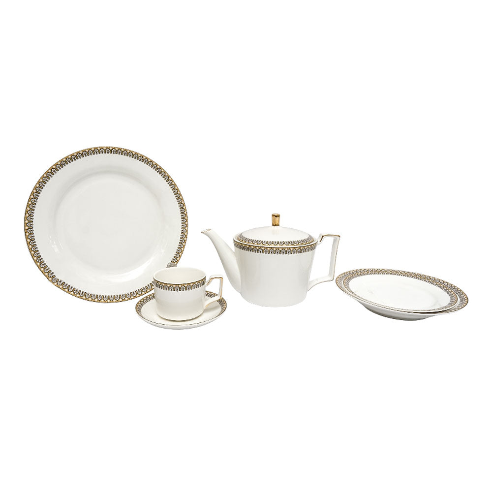 DINNER SET BONE CHINA 61PC DS007