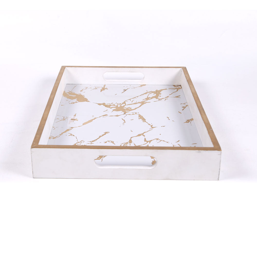 TRAY SET 2PC WOODEN SQUARE IR 2835-45