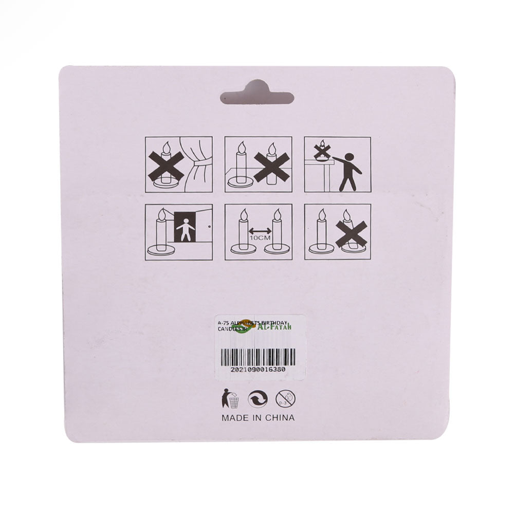 A-75 Alphabets Birthday Candles Ir