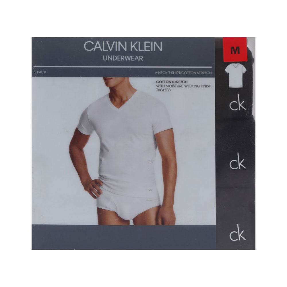 CK MAN V-NECK S/S VEST 1392199 P-3 BLK M ( IR )