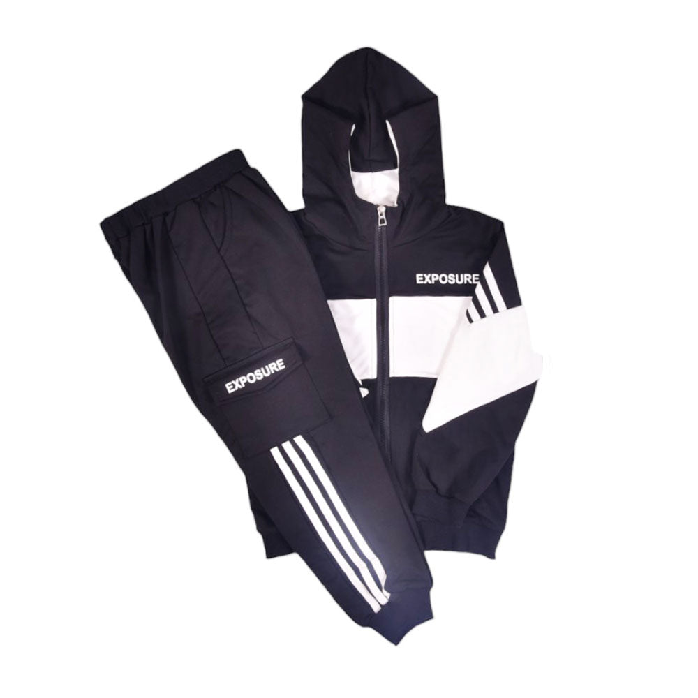 BOYS L/S 2PC TRACK SUIT HOODED IR WZ25 MW-21 5-6 YEAR