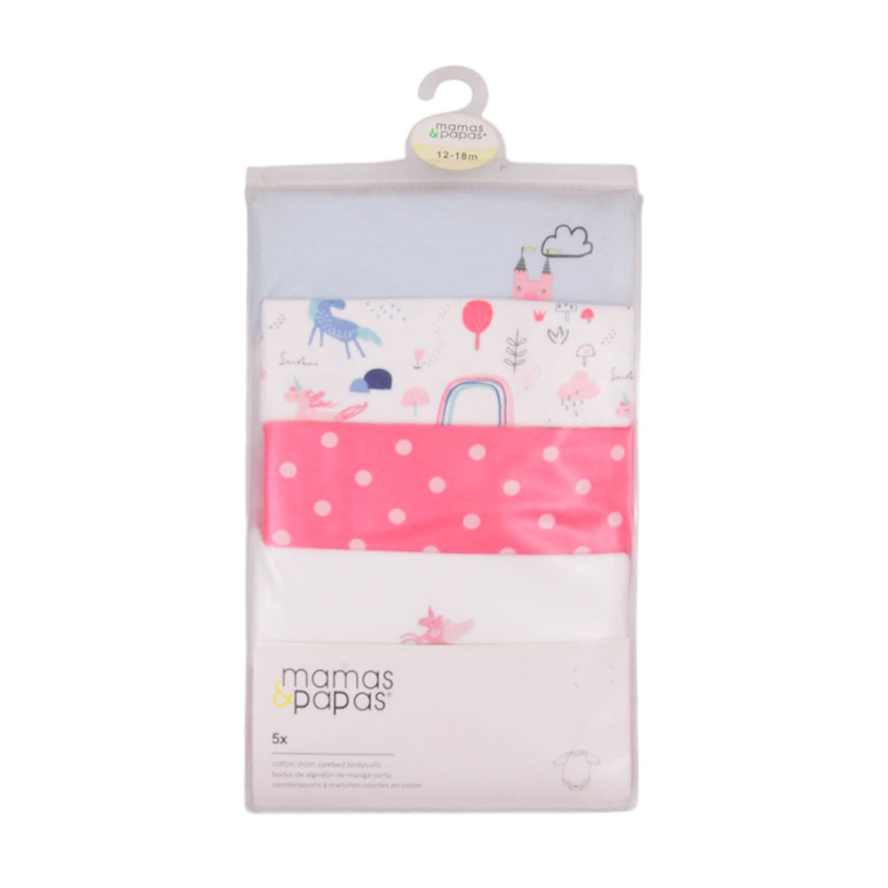 GIRLS L/S 5PC BODY SUIT MAMA & PAPA IR MW-21 12-18M