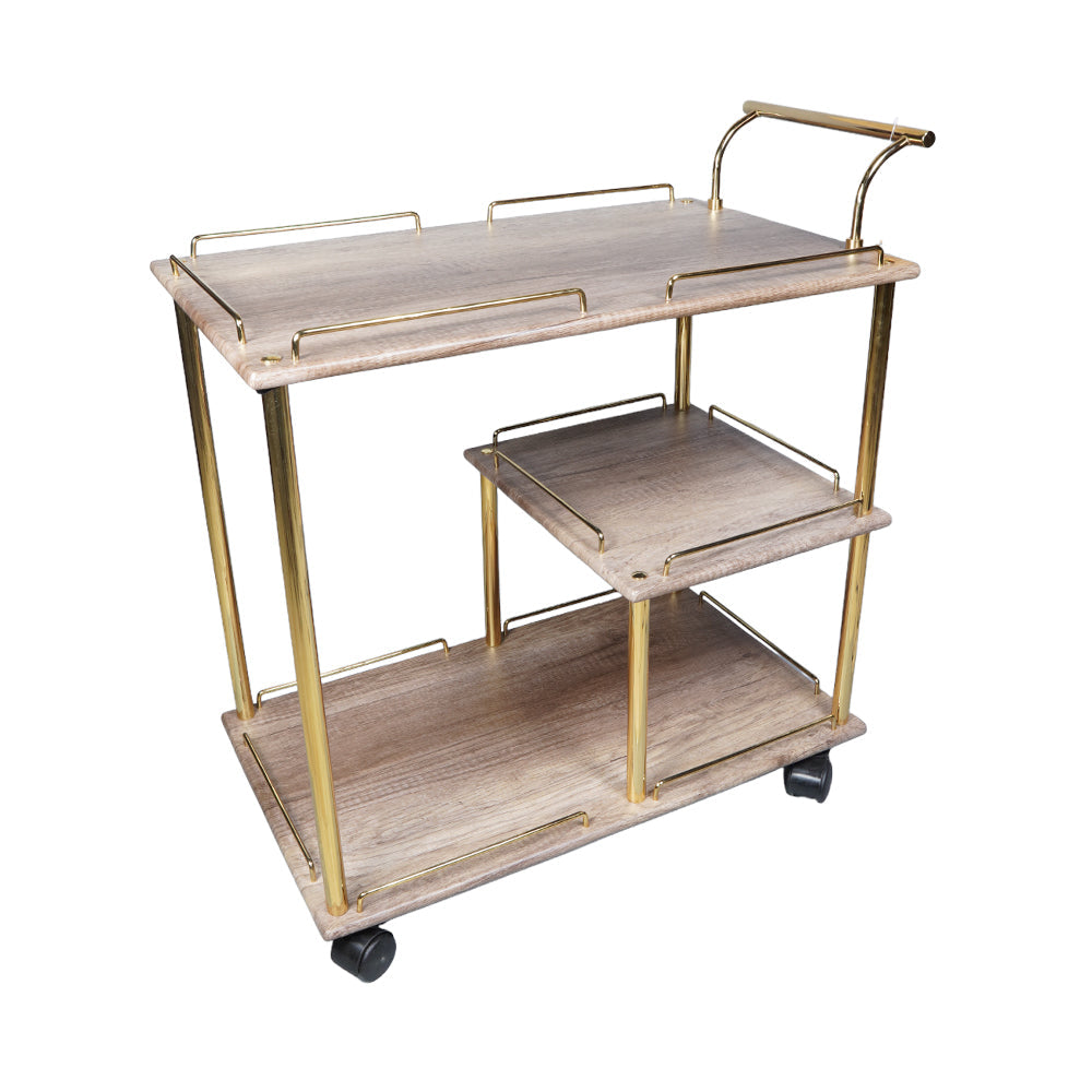 Tea Trolley New State Khaki Golden