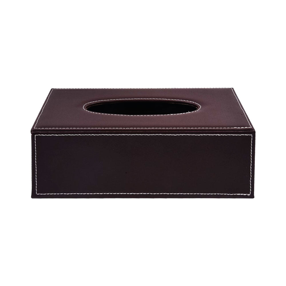 TISSUE BOX LEATHER CUT STITCH 3-2