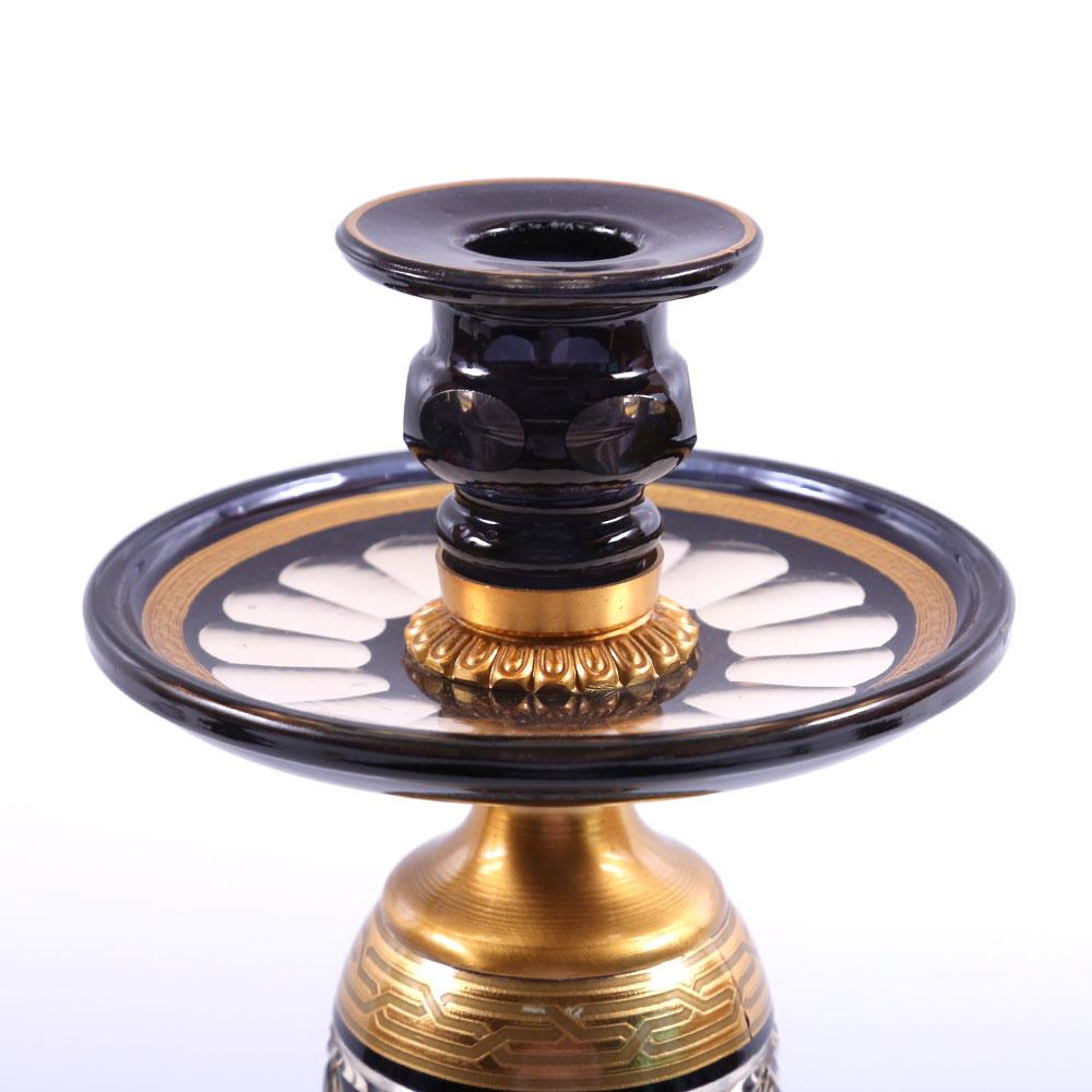 Candle Stand Crystal Brass Ir E9-C6049-3 Jsc18-831