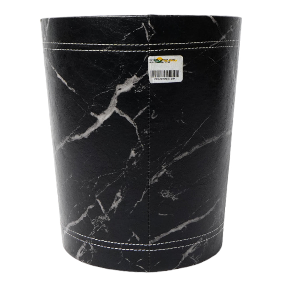 DUST BIN LEATHER LOOSE BLACK MARBLE 1194