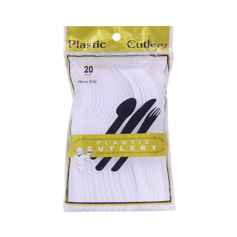 DISPOSIBLE WHITE FORK 20PC PACK IR D-69-78