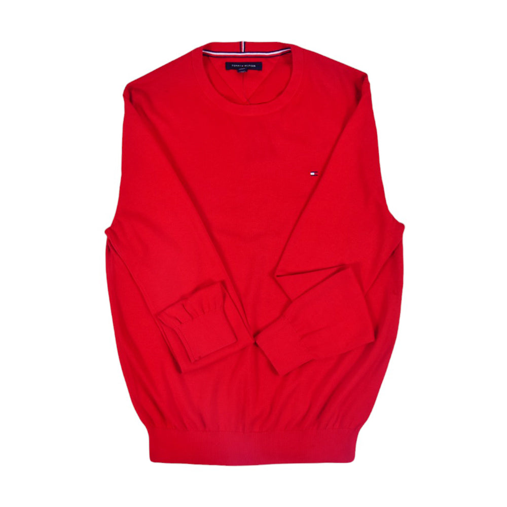 TH MEN L/S R-NECK SWEATER 78D9004-611 RED M (IR)