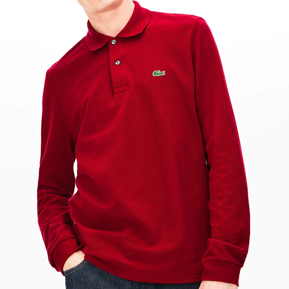 LAC MEN L/S POLO SHIRT L1312-476 MHR S (IR)
