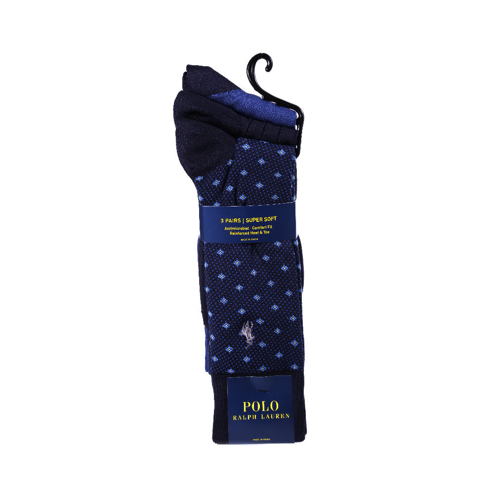 POLO DRESS SOCKS P-3 8613PK NVY (IR)