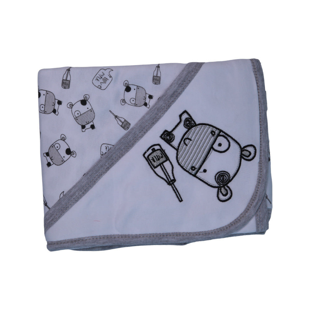 BABY COTTON WRAPPING SHEET HOODED IR BK005 MS-22 S-25