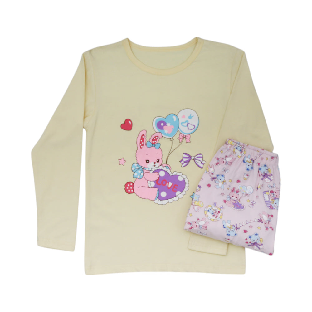 GIRLS L/S 2PC SLEEPING SUIT MW-22 CHI 001 90 6-7 YEAR