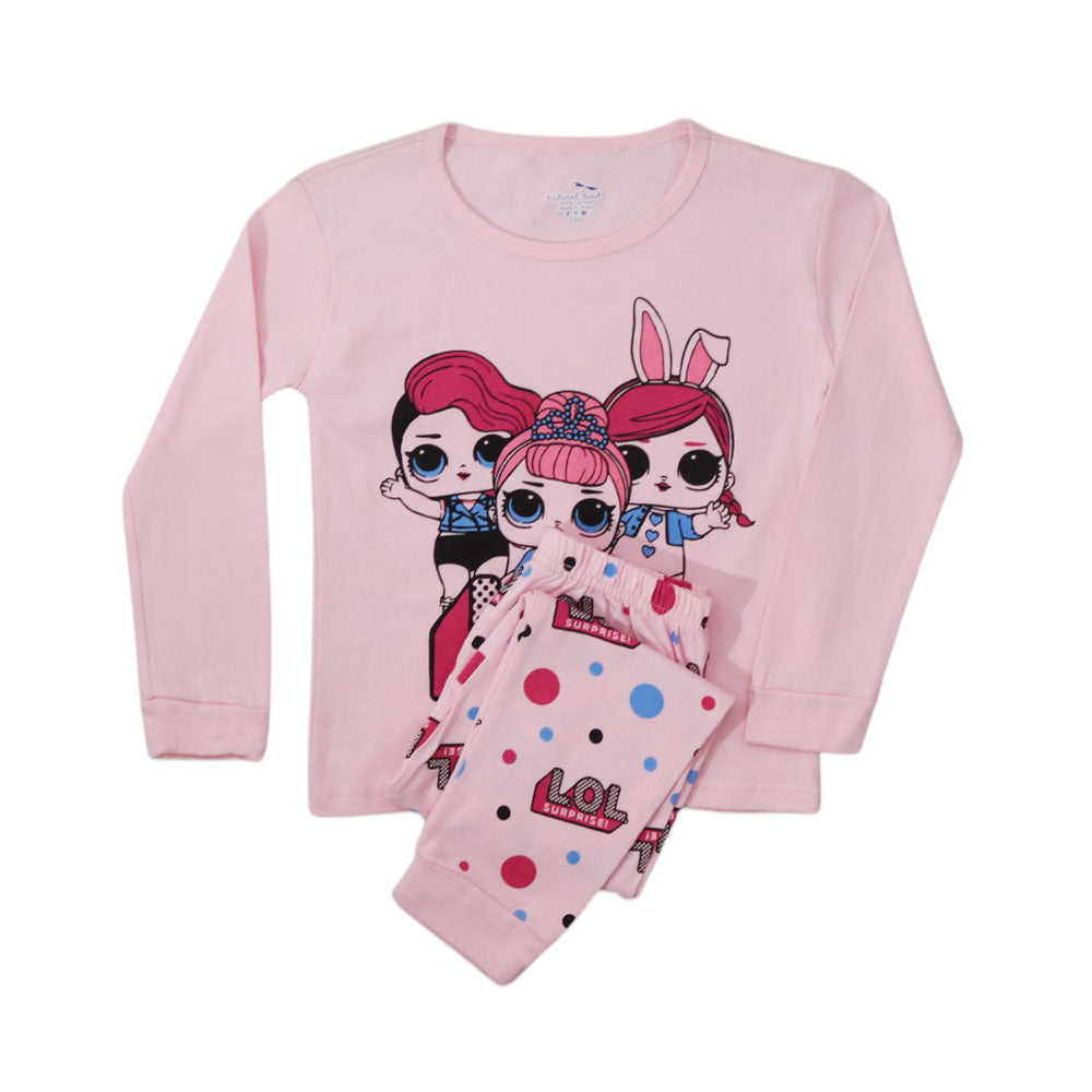 GIRLS L/S 2PC SLEEPING SUIT MW-22 100 3-4 YEAR CHI 002A