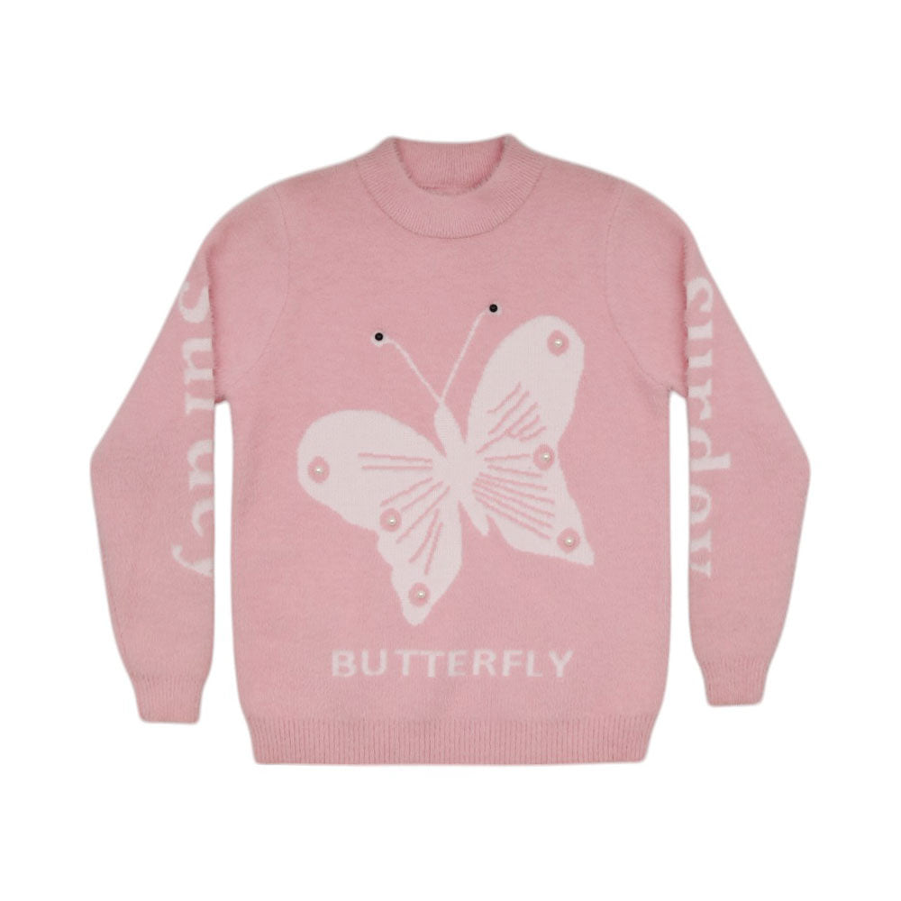 GIRLS L/S ROUND NECK SWEATER MW-22 11-12 YEAR CHI TN-8885