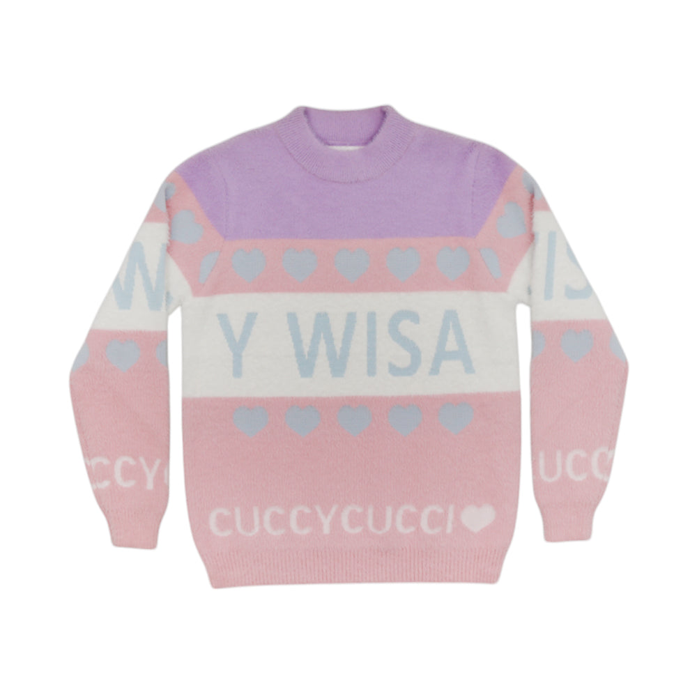 GIRLS L/S ROUND NECK SWEATER MW-22 10-11 YEAR CHI TN-8883