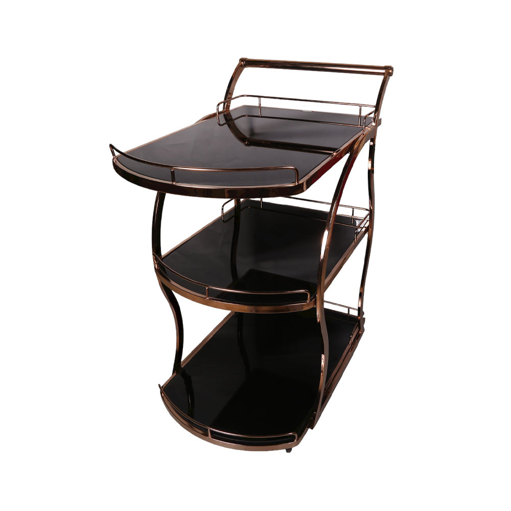 Tea Trolley Ir Rose Gold D528 A+B+C