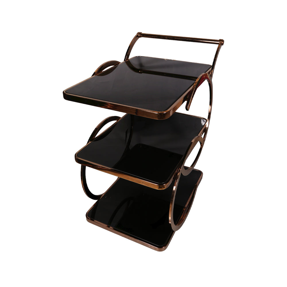 Tea Trolley Ir Rose Gold D238 A+B+C