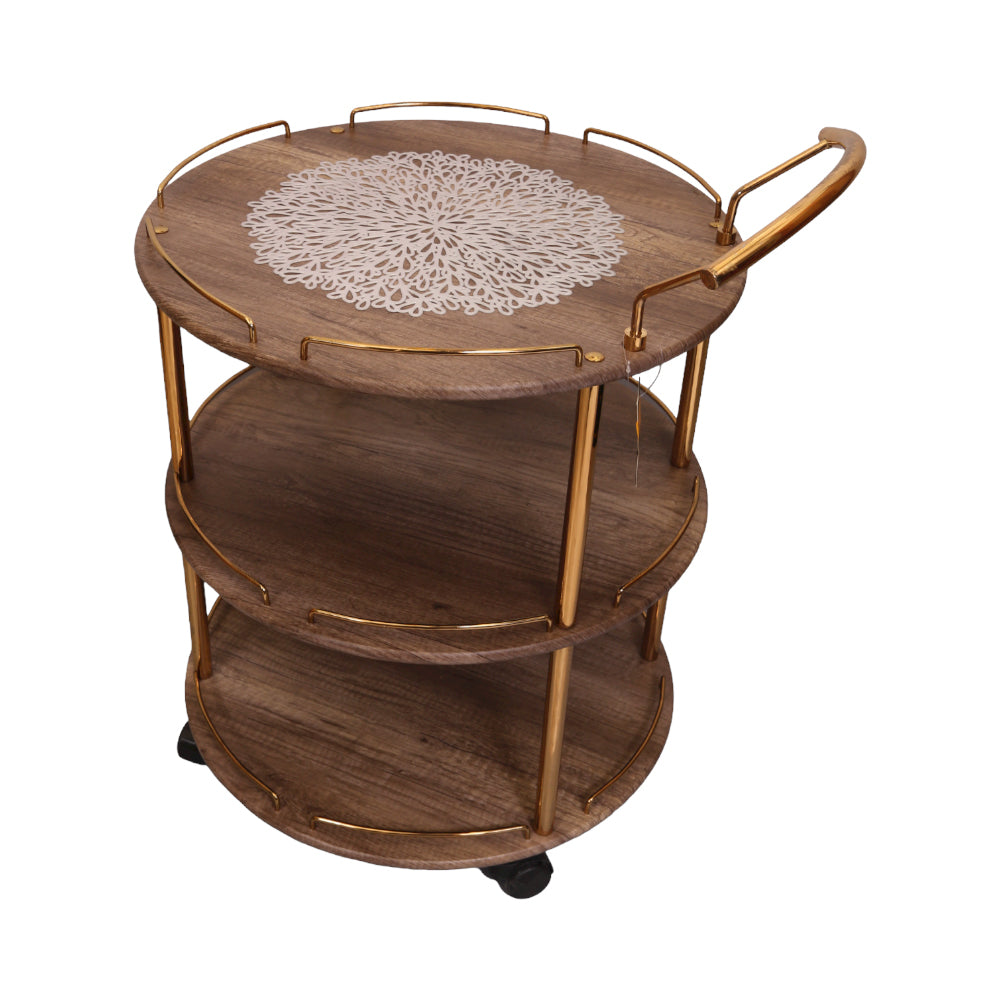 Round Shelf Khaki Gold