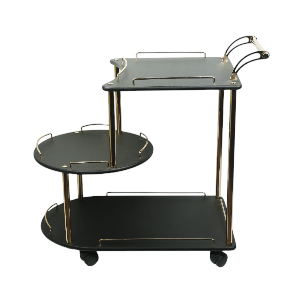 BAGGI TEA TROLLEY BLACK GOLDEN