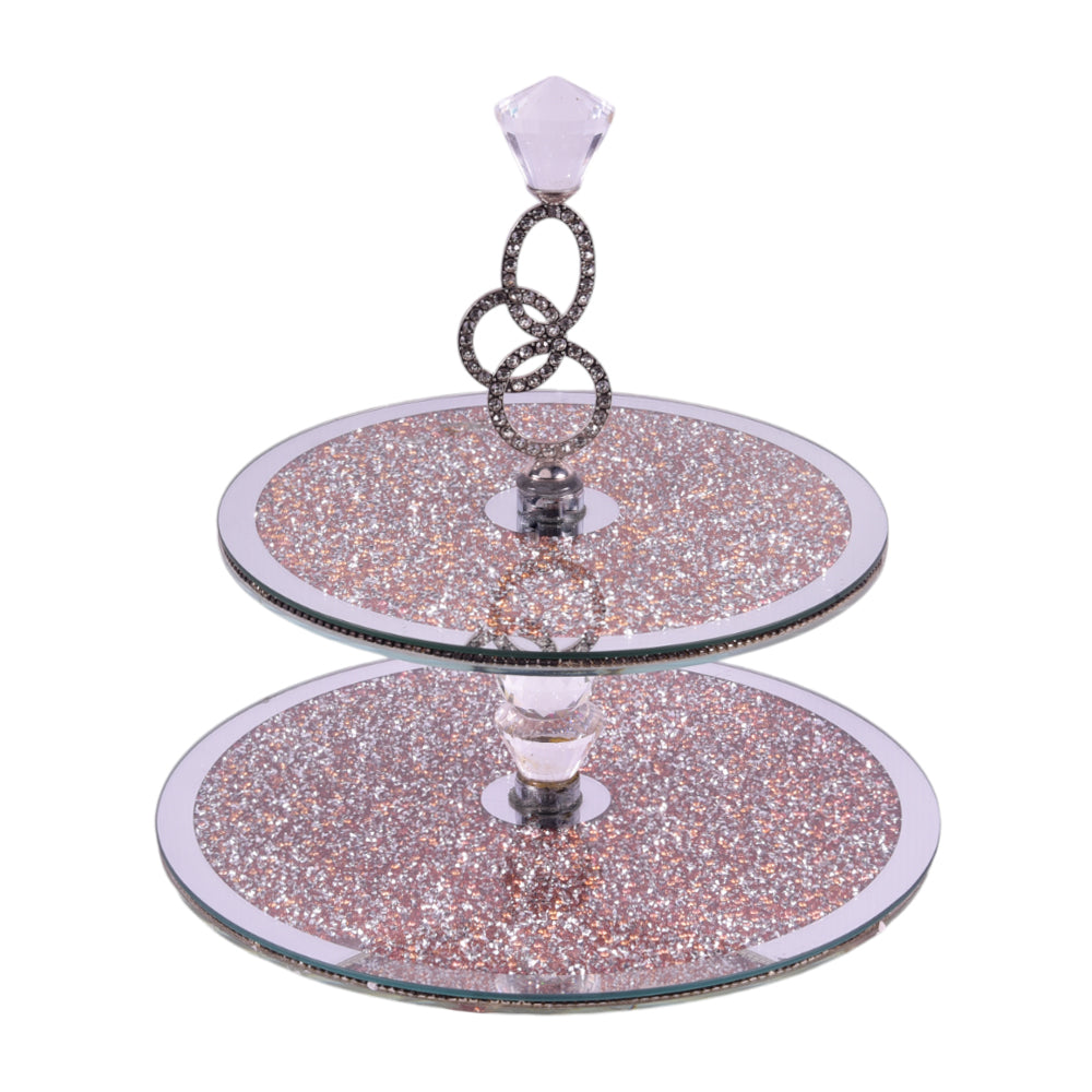 DISH 2 TIER CRYSTAL IR 1344-57
