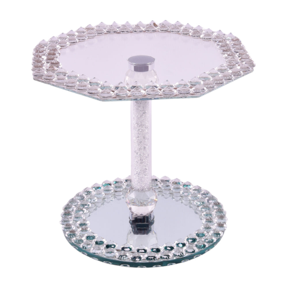 DISH 2 TIER CRYSTAL IR 1344-63