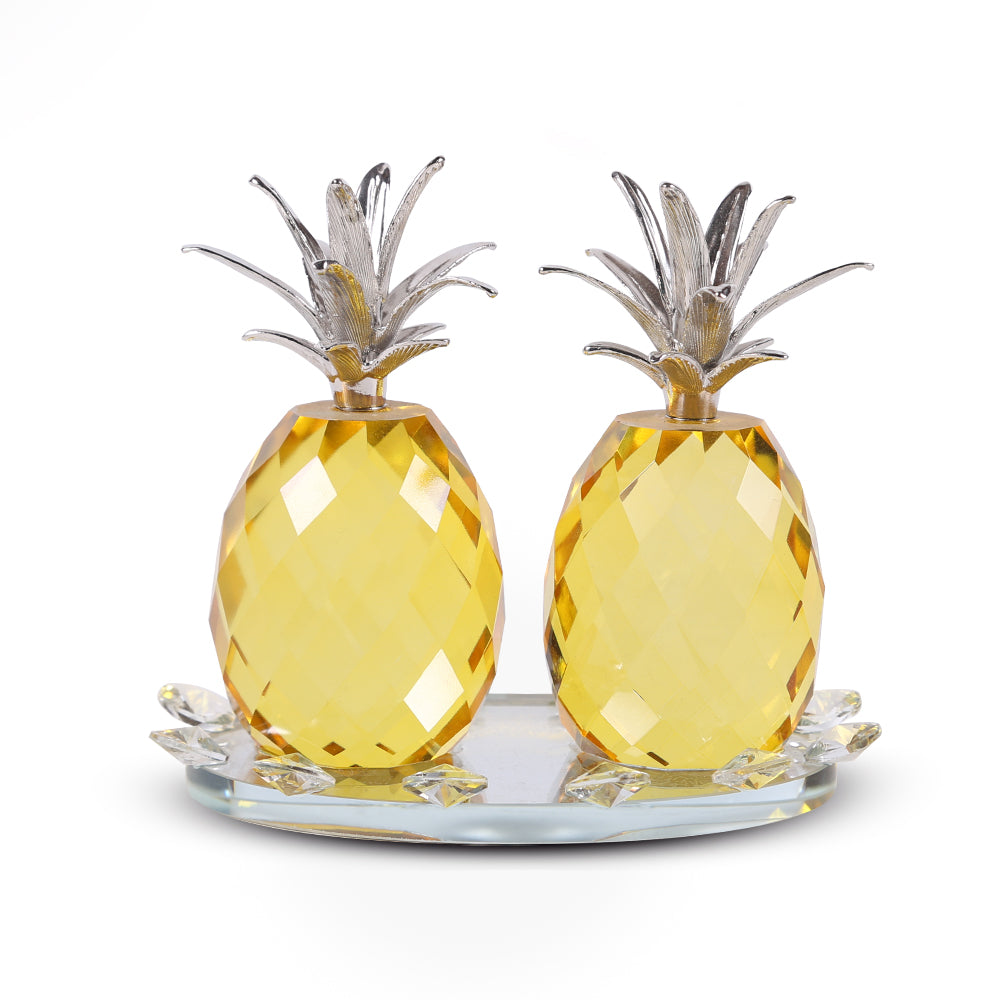 Pear 2Pc Set Crystal Ir 1344-15