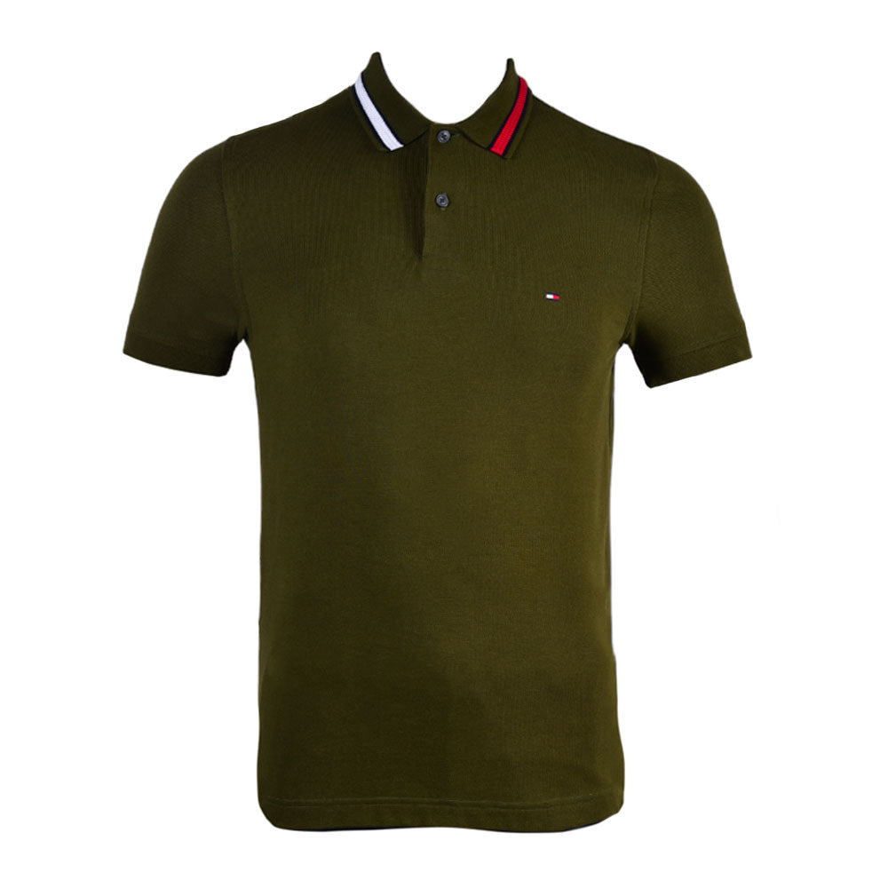 TH MEN S/S POLO SHIRT 78J6839-701 GRN S (IR)